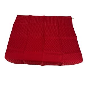Mr Emperor Red 23.5” x 23.5” Monochromatic Polyester Scarf. Made in Italy